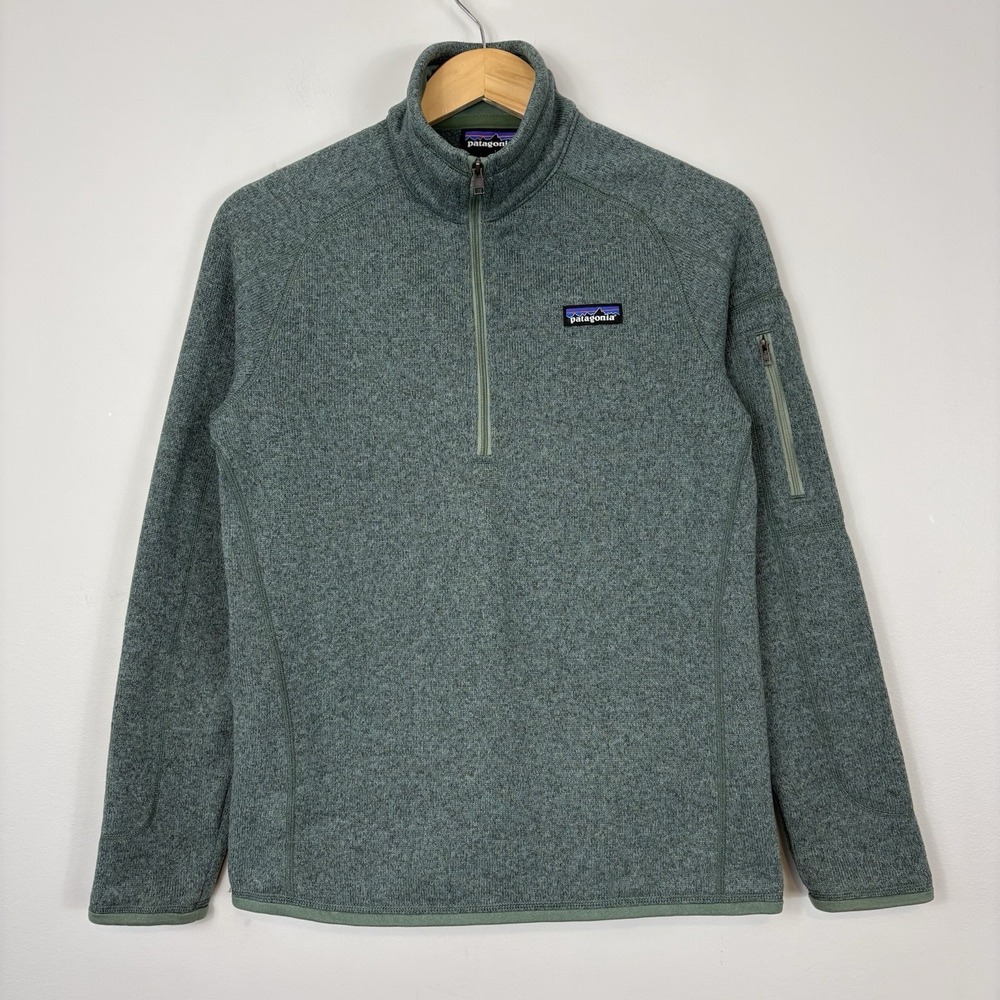 Patagonia Better Sweater 1/4 Zip Womens M Green Fleece Pullover Jacket